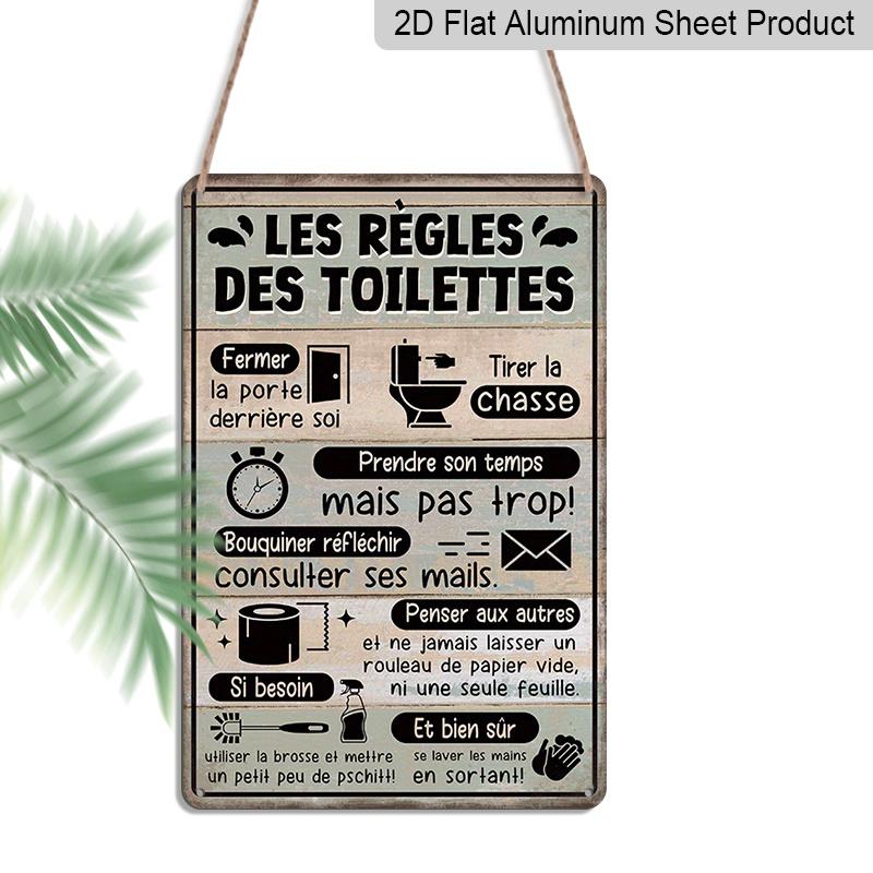 2D Flat French Vintage Metal Sign | Metal Wall Art Decor for Home Farmhouse Toilet Washroom Bathroom Restroom Loo WC | The Rules of The Toilets Close 20*30cm
2D Flat French Vintage Metal Sign | Metal Wall Art Decor for Home Farmhouse Toilet Washroom Bathroom Restroom Loo WC | The Rules of The Toilets Close 20*30cm