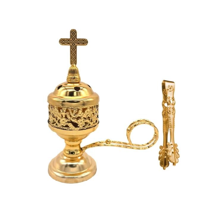 Metal Incenses Holder with Ashes Catchers and Crosses Lid, Antique Frankincense Resin Burners with Tongs For Meditations 1
Metal Incenses Holder with Ashes Catchers and Crosses Lid, Antique Frankincense Resin Burners with Tongs For Meditations 1