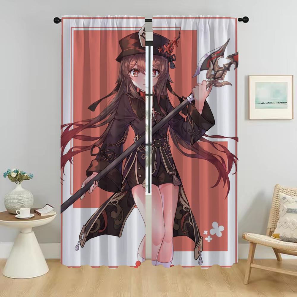 Set Of 2 Elegant Kitchen Curtains Bedroom Genshin Impact Room Partition Window Curtain Halloween Decoration Shades Polyester Ideal For Sleeping Area W100*H130(CM)-Grommet top&2PCS
Set Of 2 Elegant Kitchen Curtains Bedroom Genshin Impact Room Partition Window Curtain Halloween Decoration Shades Polyester Ideal For Sleeping Area W100*H130(CM)-Grommet top&2PCS