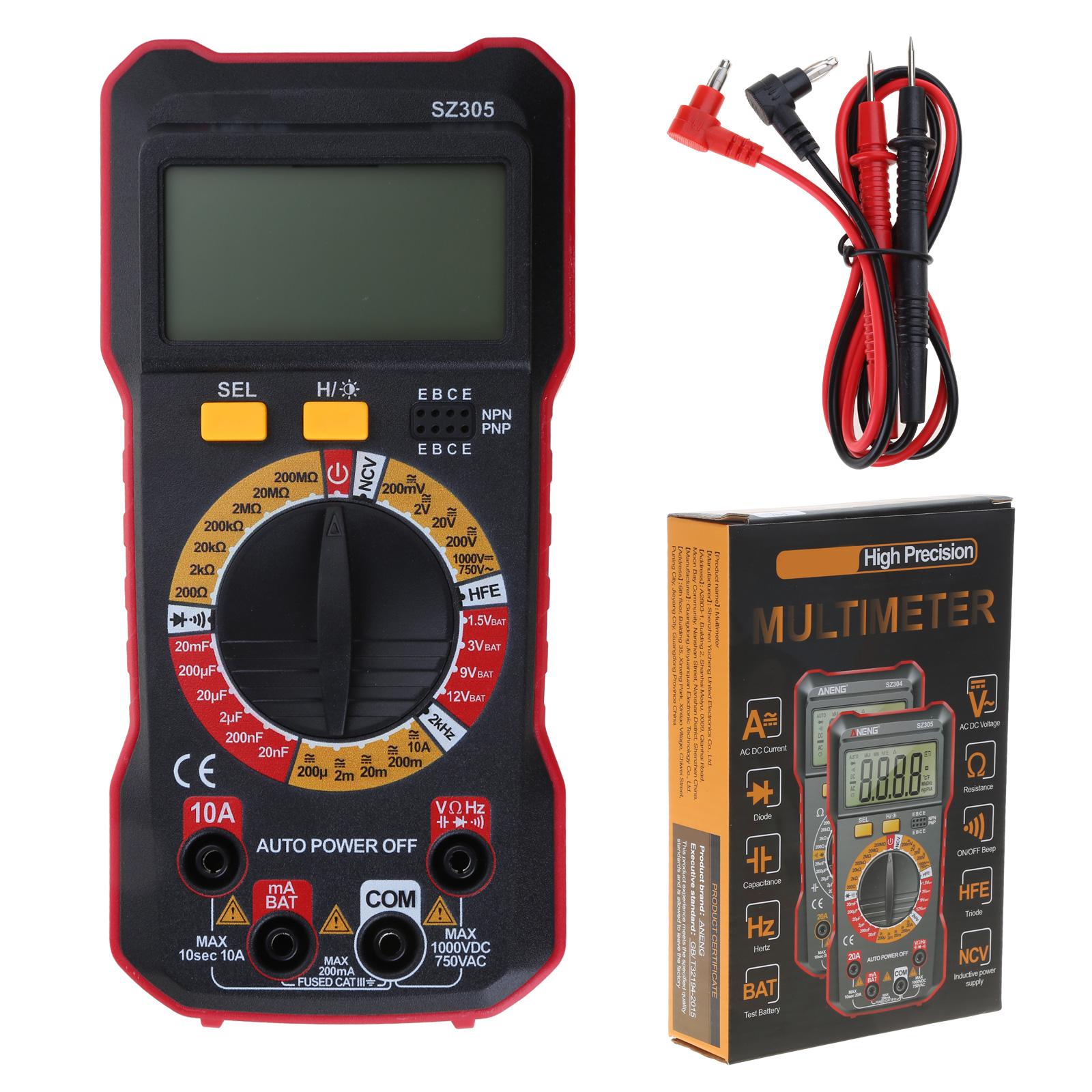 Цифровий мультиметр Вольтметр Амперметр Омметр Контролери ланцюга з функцією автоматичного вимкнення Вимірює струм напруги червоний
Цифровий мультиметр Вольтметр Амперметр Омметр Контролери ланцюга з функцією автоматичного вимкнення Вимірює струм напруги червоний