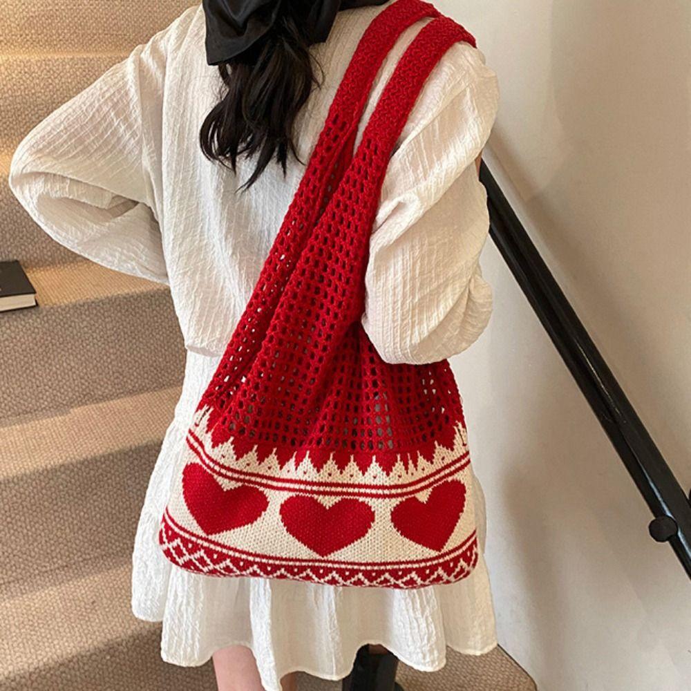 Leisure Knitted Tote Bag Boho Weave Shoulder Bag Fashion Crochet Bag Beach Handbag білий
Leisure Knitted Tote Bag Boho Weave Shoulder Bag Fashion Crochet Bag Beach Handbag білий