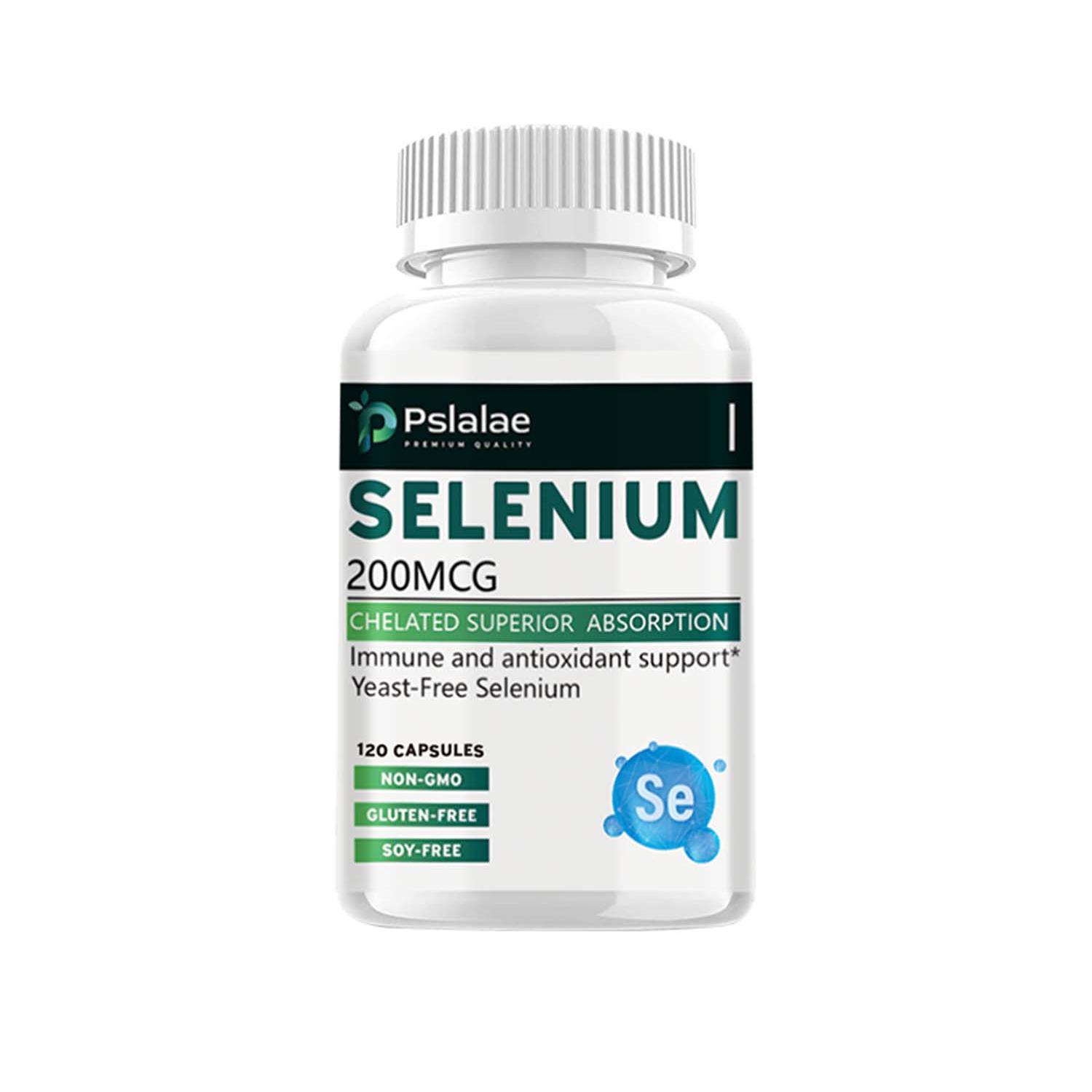 Pslalae Selenium Extract Capsules, 200 micrograms per serving, all-natural, 120 capsules, suitable for adults, high absorption rate. 120*1
Pslalae Selenium Extract Capsules, 200 micrograms per serving, all-natural, 120 capsules, suitable for adults, high absorption rate. 120*1
