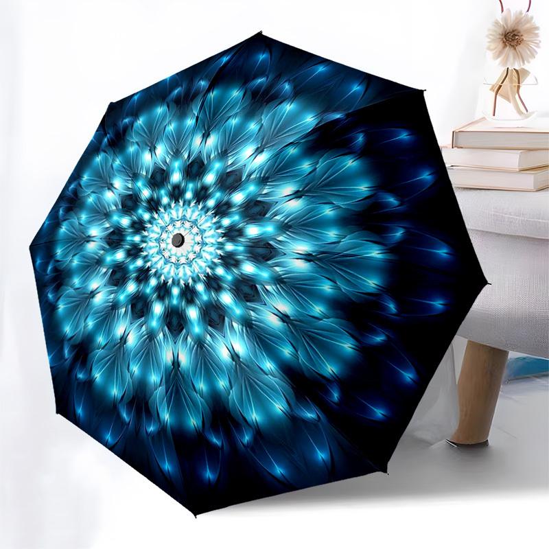 1pc Blue Flower Mandala Automatic Opening Folding Umbrella with 8-Bone Iron Frame - Portable Outdoor for Fans, Travelers, Daily Use, Festive Gift.J028
1pc Blue Flower Mandala Automatic Opening Folding Umbrella with 8-Bone Iron Frame - Portable Outdoor for Fans, Travelers, Daily Use, Festive Gift.J028
