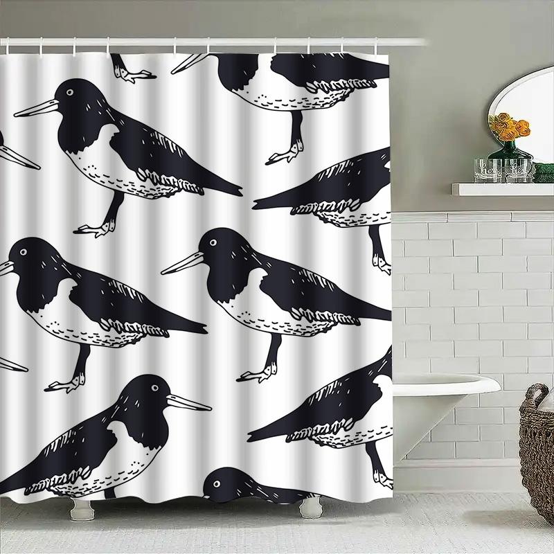 Vintage Black White Seagull Print Shower Curtain Bathroom Decor For Home Decoration W60H190(CM)-1 Pcs
Vintage Black White Seagull Print Shower Curtain Bathroom Decor For Home Decoration W60H190(CM)-1 Pcs