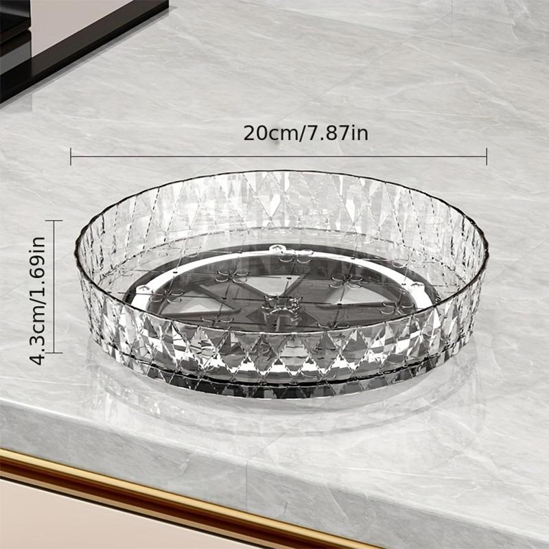 360° rotating rack,multifunctional storage turntable for kitchen countertops,spice storage rack,living room desktop storage tray прозорий білий колір
360° rotating rack,multifunctional storage turntable for kitchen countertops,spice storage rack,living room desktop storage tray прозорий білий колір