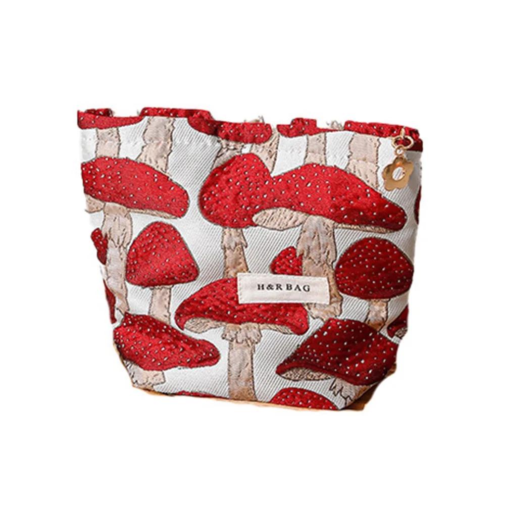 Artistic Canvas Makeup Bag Red Mushroom Printing Washing Coin Key Purse M/L Size Storage Bag Wedding
Artistic Canvas Makeup Bag Red Mushroom Printing Washing Coin Key Purse M/L Size Storage Bag Wedding