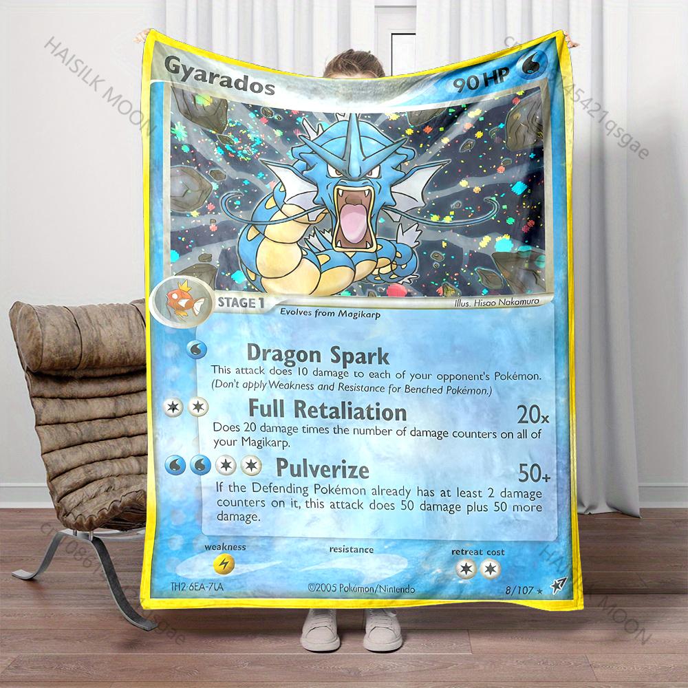 HD Pokemon Cards Gyarados Blanket with Cartoon Pattern- Cozy Fuzzy Kids Blanket for Home Sofa Daycare & School, Holiday Gifts 75x90cm
HD Pokemon Cards Gyarados Blanket with Cartoon Pattern- Cozy Fuzzy Kids Blanket for Home Sofa Daycare & School, Holiday Gifts 75x90cm