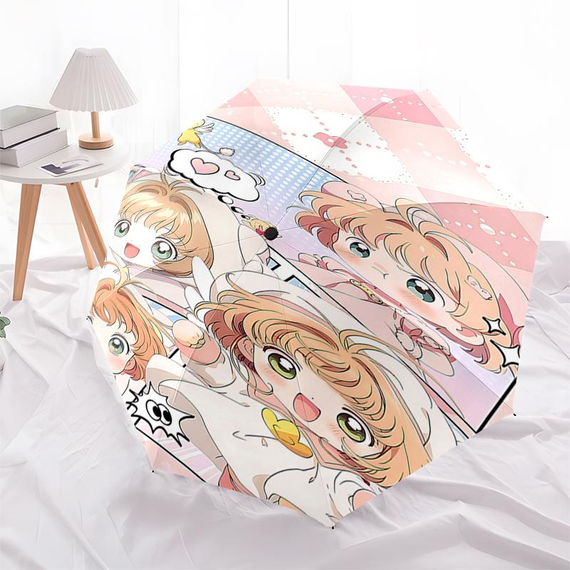 Chibi Girl Automatic Opening/Closing Umbrella with Cute Print Portable 3 Fold Design,8 Bone Iron Frame Outdoor Umbrella for Fans,Travele
Chibi Girl Automatic Opening/Closing Umbrella with Cute Print Portable 3 Fold Design,8 Bone Iron Frame Outdoor Umbrella for Fans,Travele