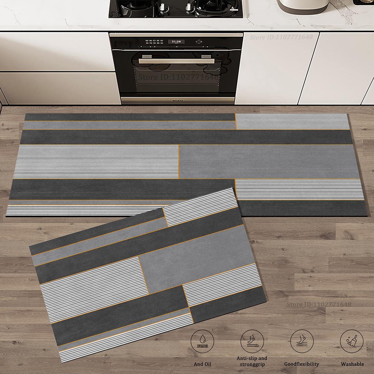 Kitchen Geometric Carpet Light Color Entrance Mat Simple Absorbent Non-Slip Doormat Rug Outdoor Indoor Durability Washable Rugs 40cmx60cm 1pc
Kitchen Geometric Carpet Light Color Entrance Mat Simple Absorbent Non-Slip Doormat Rug Outdoor Indoor Durability Washable Rugs 40cmx60cm 1pc