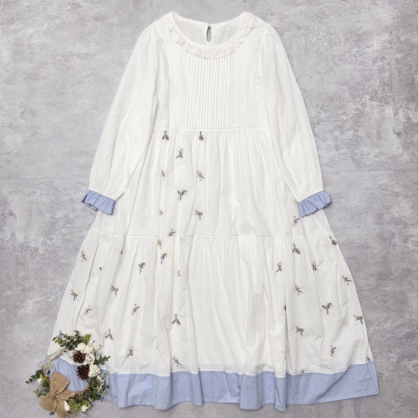 Johnature Lace-Trim Embroidered Dress Spring Loose-Fit Versatile Lightweight Sweet Women Dresses One Size білий
Johnature Lace-Trim Embroidered Dress Spring Loose-Fit Versatile Lightweight Sweet Women Dresses One Size білий