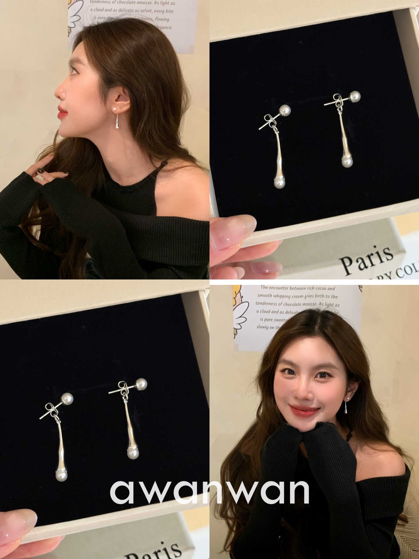 Retro niche one, women s new popular high-end stud earrings with two water drop pearl earrings, niche fringed earrings.
Retro niche one, women s new popular high-end stud earrings with two water drop pearl earrings, niche fringed earrings.