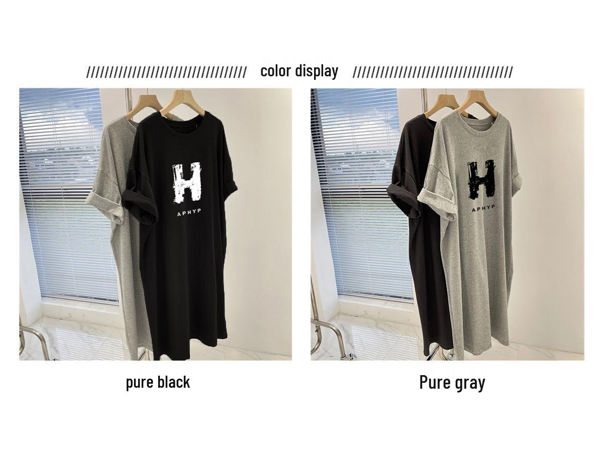 Women s Gray Mid-Length T-Shirt Dress 2026: New Korean Loose Fit, Plus Size, Short Sleeve, Age-Reducing Fashion. S for 75-90 lbs
Women s Gray Mid-Length T-Shirt Dress 2026: New Korean Loose Fit, Plus Size, Short Sleeve, Age-Reducing Fashion. S for 75-90 lbs