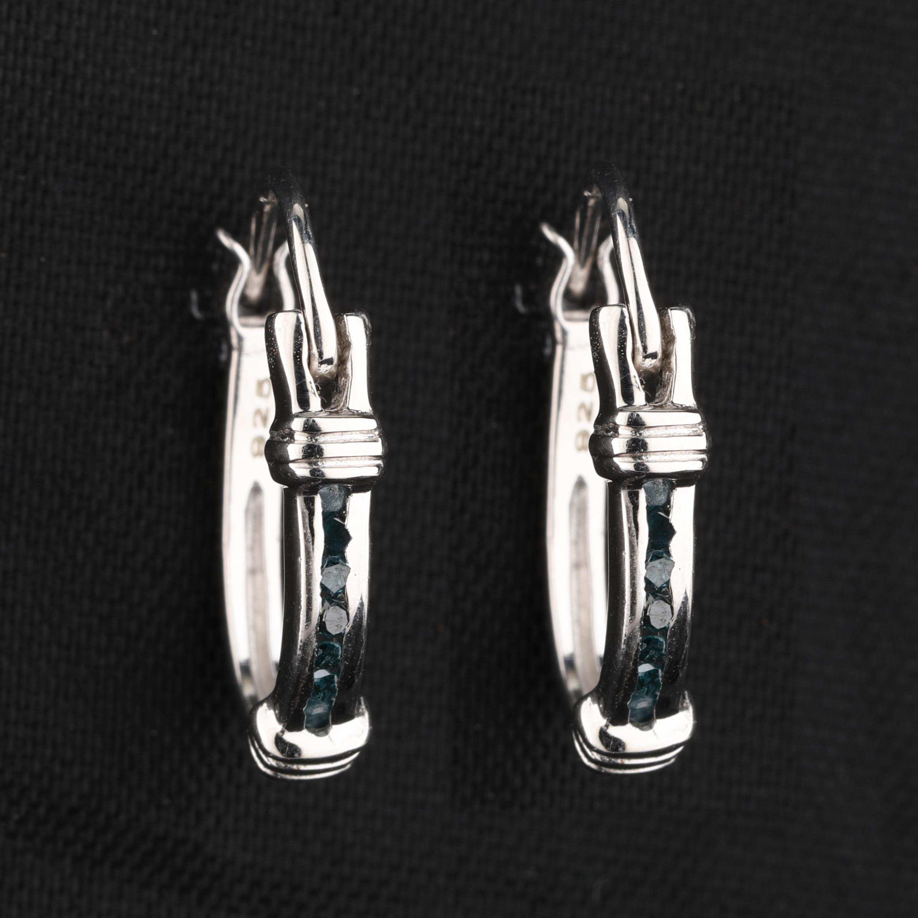 Blue Diamond Earrings 925 Sterling Silver Rhodium Plated Fine Jewelry Gift for Her
Blue Diamond Earrings 925 Sterling Silver Rhodium Plated Fine Jewelry Gift for Her