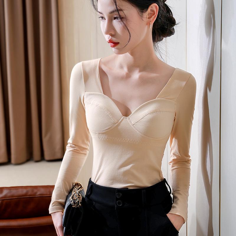 Modal thin bottoming shirt women s 2025 new model with chest pad square neck thermal underwear autumn and winter with slim top XL
Modal thin bottoming shirt women s 2025 new model with chest pad square neck thermal underwear autumn and winter with slim top XL