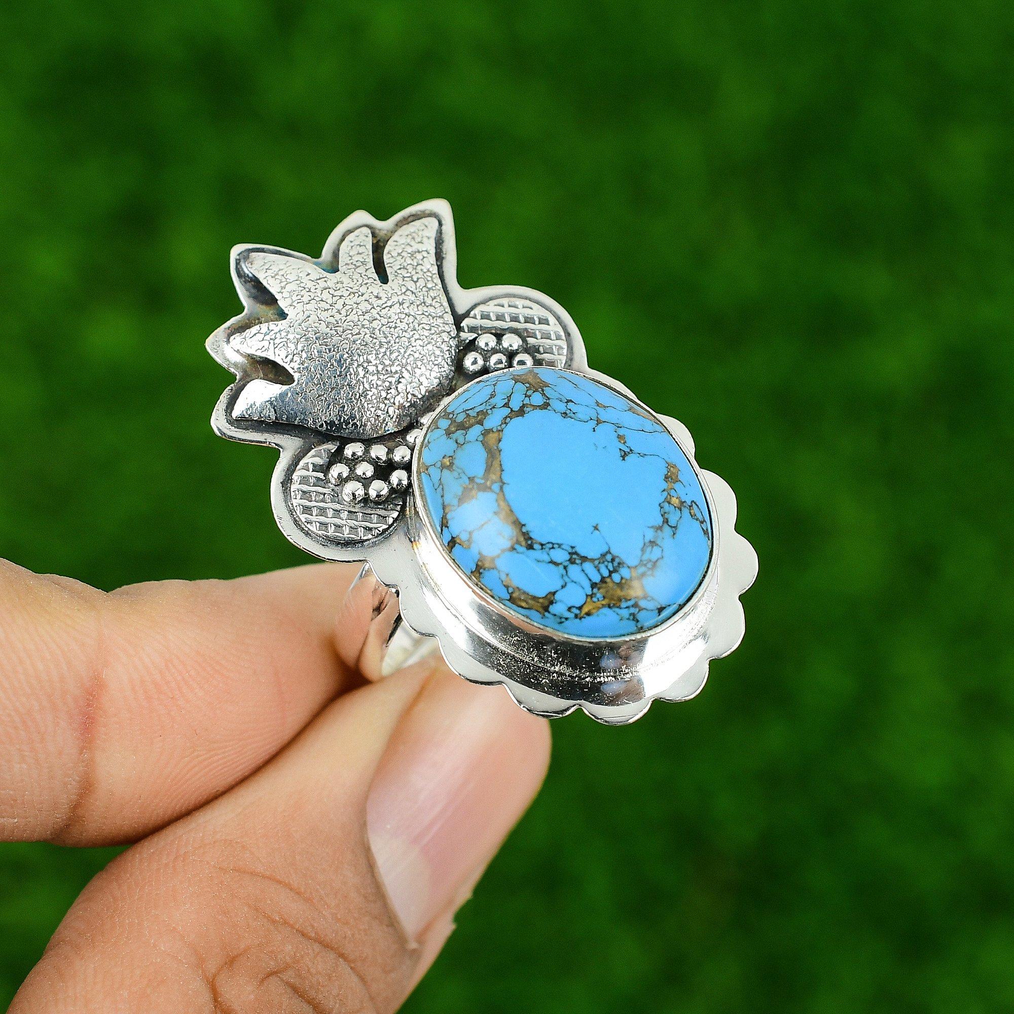 December Natural Copper Blue Turquoise Multi Stone Ring Jewelry Sterling Silver Adjustable
December Natural Copper Blue Turquoise Multi Stone Ring Jewelry Sterling Silver Adjustable