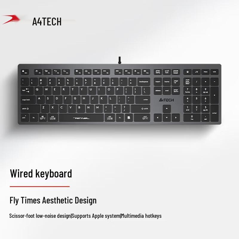 A4TECH FX50 Wired Quiet Membrane Keyboard
A4TECH FX50 Wired Quiet Membrane Keyboard