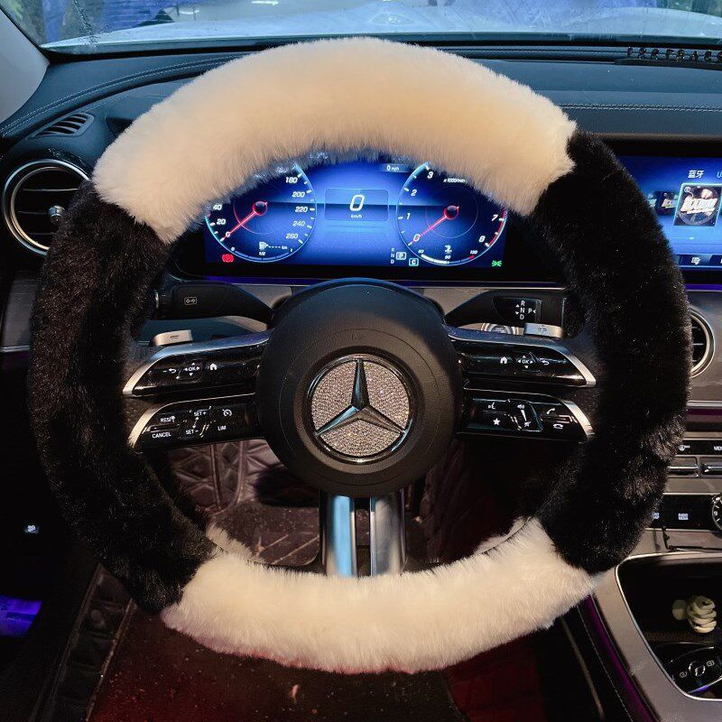 Winter Plush High-End Car Steering Wheel Cover, Cute and Trendy Universal Decorative Warm Heated Steering Wheel Cover for Women Black and White Long Hair Clean Version
Winter Plush High-End Car Steering Wheel Cover, Cute and Trendy Universal Decorative Warm Heated Steering Wheel Cover for Women Black and White Long Hair Clean Version