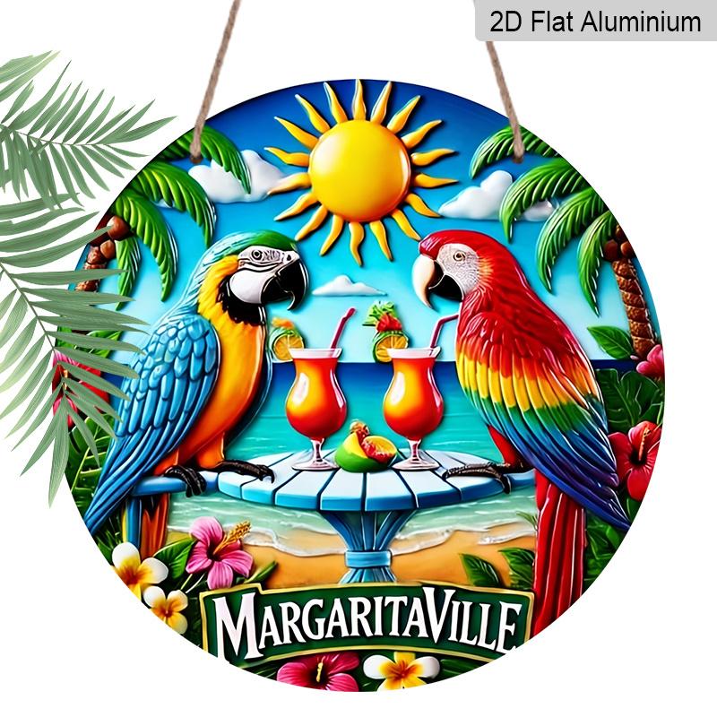 2D Flat, 1pc Round Aluminum Sign, Margaritaville Tropical Parrot Design, Beach & Margarita Metal Wall Art, Ideal for Tiki Bar, Patio, Beach House 1pc
2D Flat, 1pc Round Aluminum Sign, Margaritaville Tropical Parrot Design, Beach & Margarita Metal Wall Art, Ideal for Tiki Bar, Patio, Beach House 1pc