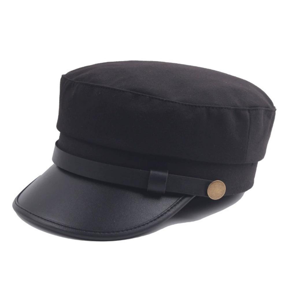 Leather Eaves Military Hat Unisex Flat Top Baseball Cap Outdoor Sports Sunscreen One Size чорний
Leather Eaves Military Hat Unisex Flat Top Baseball Cap Outdoor Sports Sunscreen One Size чорний