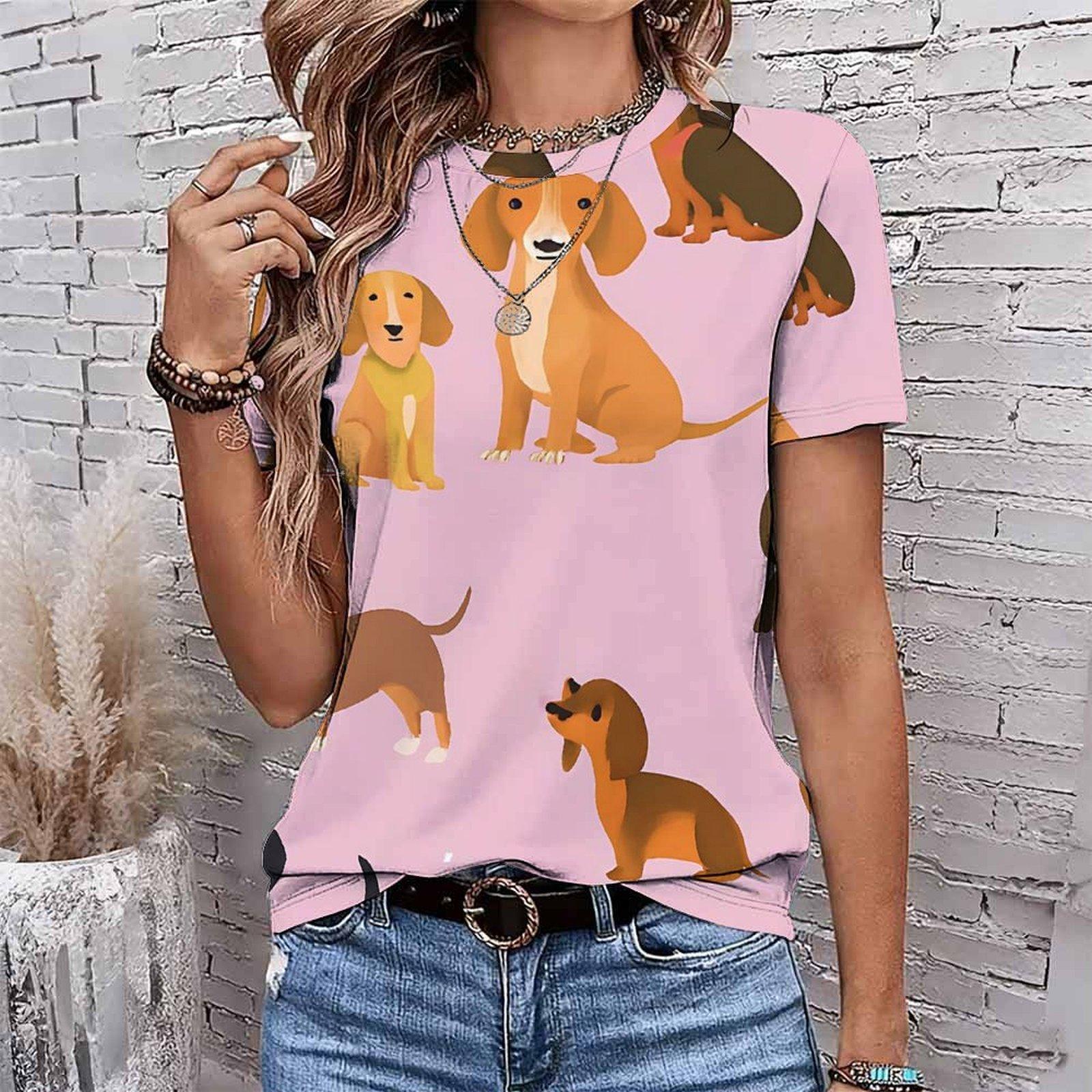 Fashion Women Retro Animalt Patterns Print T Shirt Funny Casual O-neck Short Sleeves T-shirt Summer Female Tee Shirt 8XL рожевий
Fashion Women Retro Animalt Patterns Print T Shirt Funny Casual O-neck Short Sleeves T-shirt Summer Female Tee Shirt 8XL рожевий