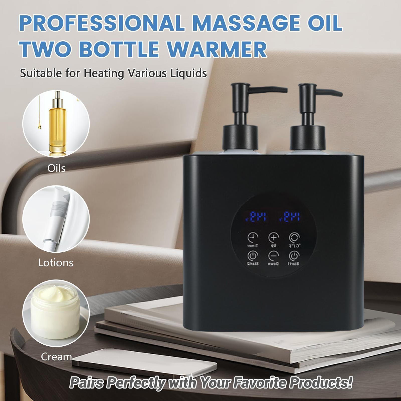 Двойной нагреватель для масла Портативный Быстрый нагрев Диспенсер для подогретого лосьона для тела Черный
Двойной нагреватель для масла Портативный Быстрый нагрев Диспенсер для подогретого лосьона для тела Черный
