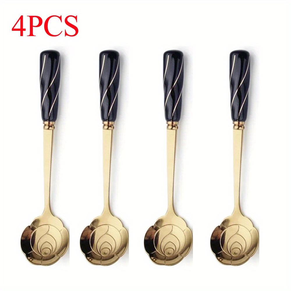 4PC Coffee Scoop Stainless Steel Flower-shape Spoon Creative Cute Ice Cream Stirring Gilded Tableware Long Handle Icecream Spoon
4PC Coffee Scoop Stainless Steel Flower-shape Spoon Creative Cute Ice Cream Stirring Gilded Tableware Long Handle Icecream Spoon