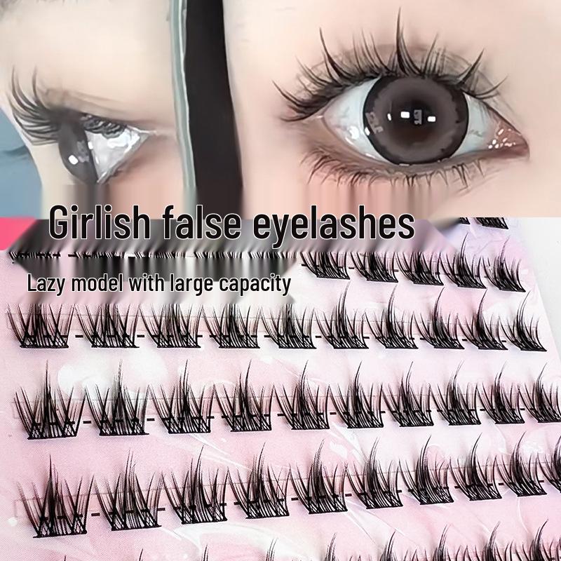 Yue Jiao Niang Girlish Heart Barbiestyle False Lashes: Curled, Fine Stem, Three-Part Segmented Design for Daily Use.
Yue Jiao Niang Girlish Heart Barbiestyle False Lashes: Curled, Fine Stem, Three-Part Segmented Design for Daily Use.