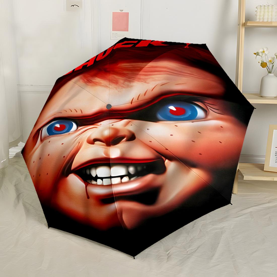 Chucky Horror Icon Outdoor Automatic Umbrella Compact & Durable 8-Rib Design Foldable Design for Outdoor Daily Use Fashion Lovers
Chucky Horror Icon Outdoor Automatic Umbrella Compact & Durable 8-Rib Design Foldable Design for Outdoor Daily Use Fashion Lovers