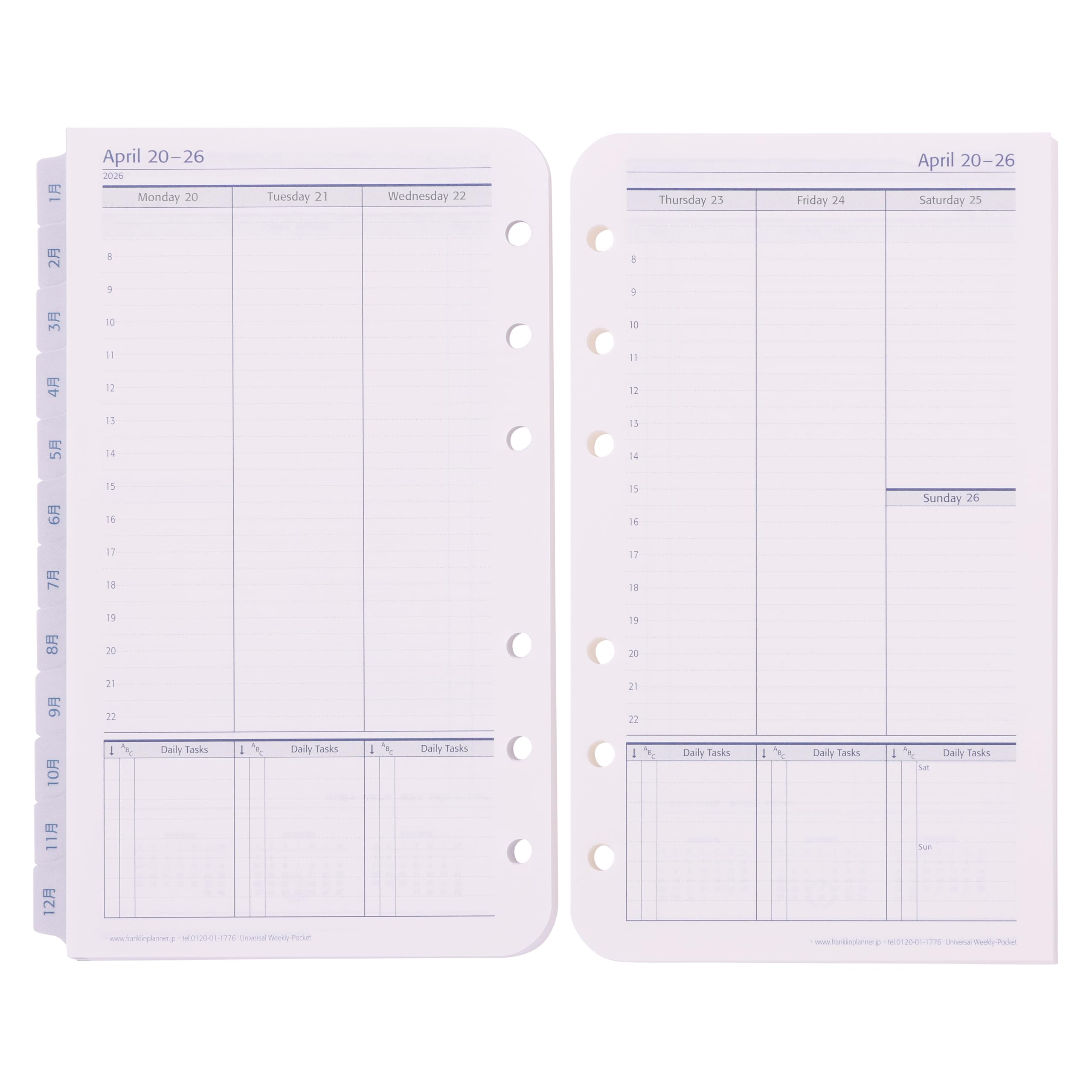 Franklin Planner Universal Weekly Refill, 12-Month Edition, Starting January 2026, Pocket, 86605
Franklin Planner Universal Weekly Refill, 12-Month Edition, Starting January 2026, Pocket, 86605
