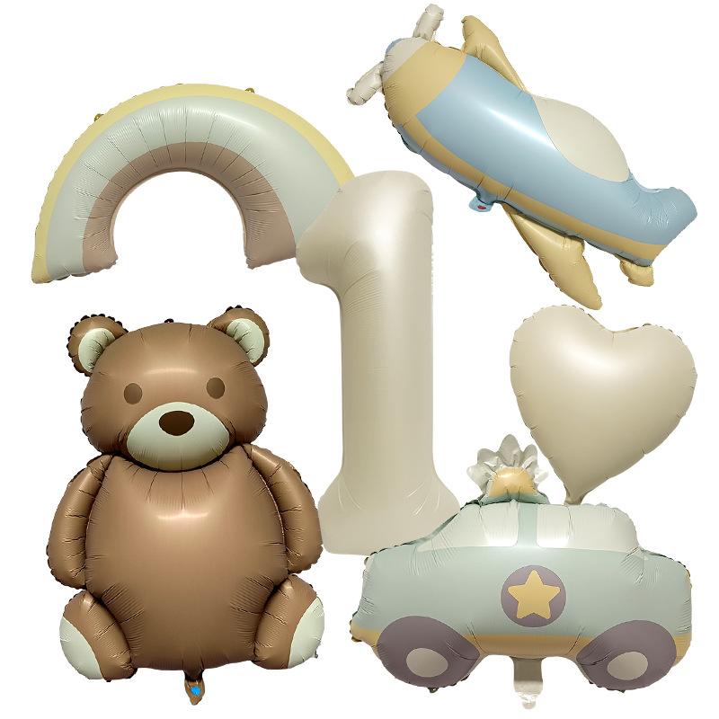 Cute Matte Retro Birthday Balloon Set 40 Inch Milk White Digital Bear Car Set Scene Arrangement Matte milk white set 1
Cute Matte Retro Birthday Balloon Set 40 Inch Milk White Digital Bear Car Set Scene Arrangement Matte milk white set 1