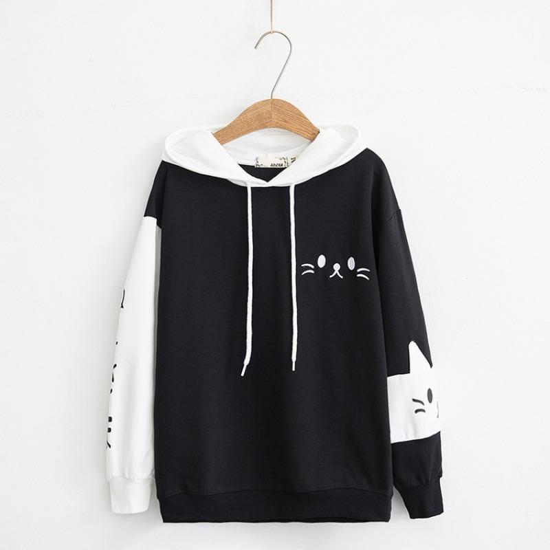 women s Color Block Cat Print Long Sleeve Hoodie Casual Pullover Sweatshirt Streetwear Top 2XL чорний
women s Color Block Cat Print Long Sleeve Hoodie Casual Pullover Sweatshirt Streetwear Top 2XL чорний