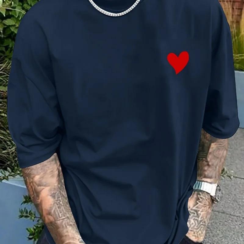 Men s red heart printed 100% cotton short-sleeved casual top is fashionable 4XL
Men s red heart printed 100% cotton short-sleeved casual top is fashionable 4XL