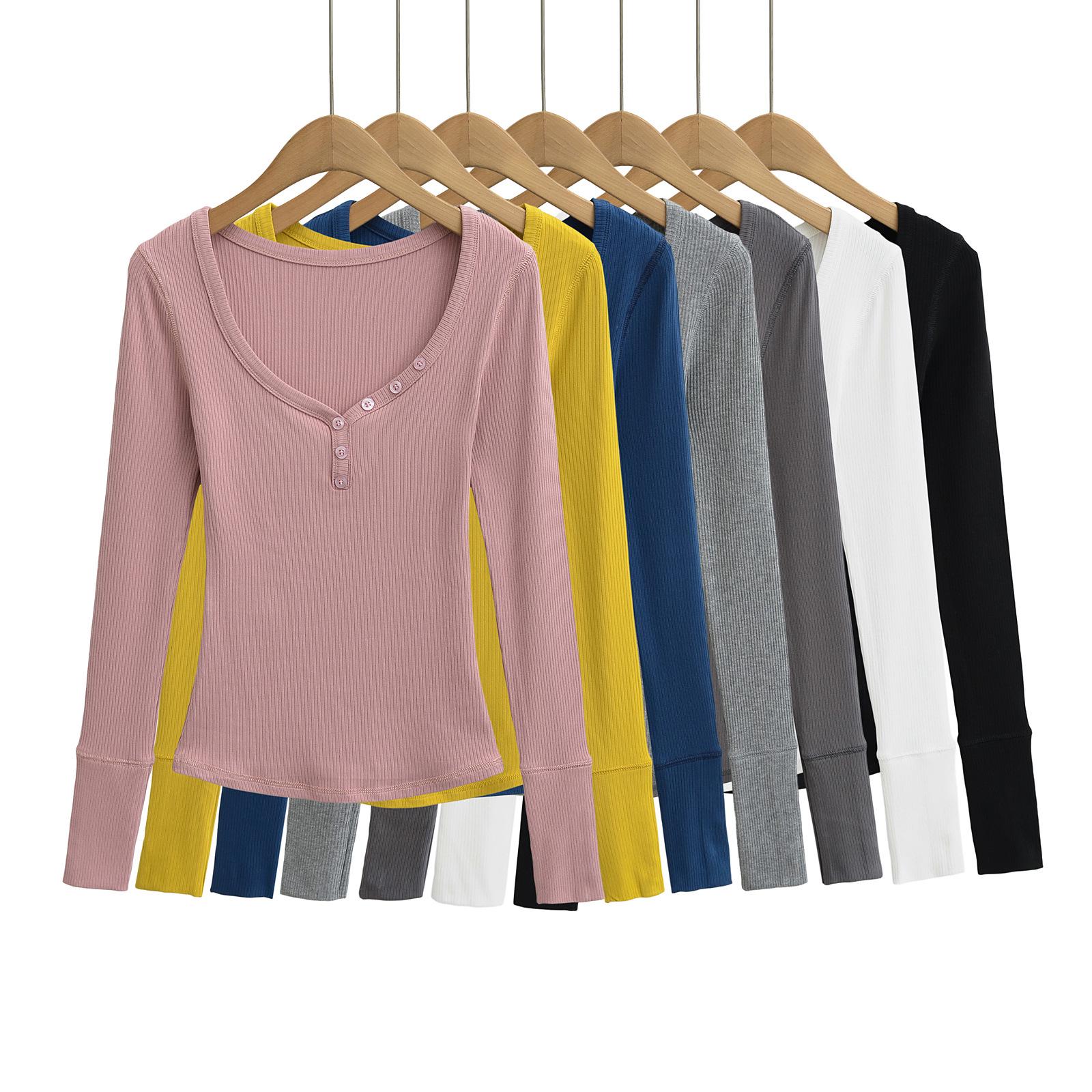 Spicy Girl Ribbed Peach V-neck Buttoned Slimming Long-sleeve T-shirt for Women - Spring 2025 Collection Small
Spicy Girl Ribbed Peach V-neck Buttoned Slimming Long-sleeve T-shirt for Women - Spring 2025 Collection Small