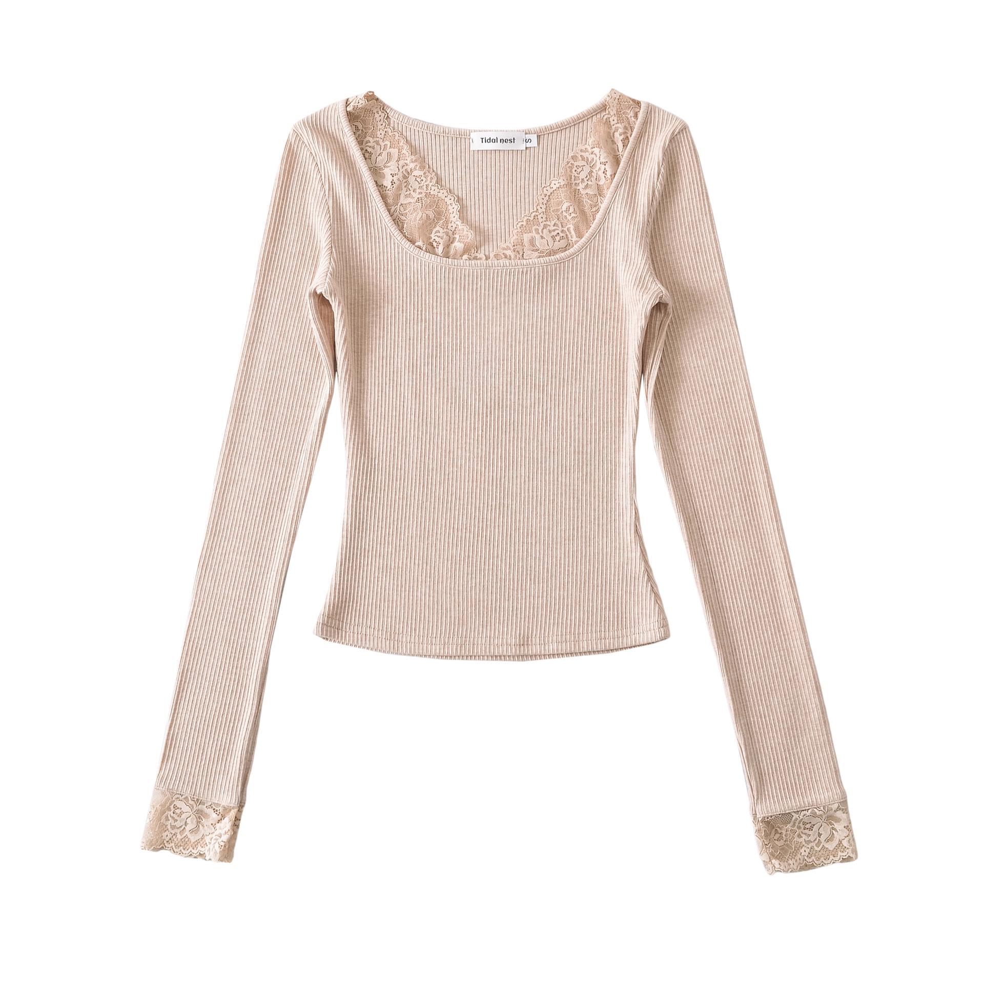 Кружевная отделка, квадратный вырез, облегающая блузка с длинными рукавами - Женская весенняя коллекция Large розовый
Кружевная отделка, квадратный вырез, облегающая блузка с длинными рукавами - Женская весенняя коллекция Large розовый