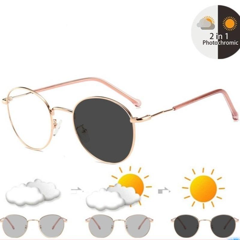 Photochromic Anti Radiation Eyeglasses for Women/Men Anti Rad Sun Adaptive Glass Metal Frame рожевий колір золота
Photochromic Anti Radiation Eyeglasses for Women/Men Anti Rad Sun Adaptive Glass Metal Frame рожевий колір золота