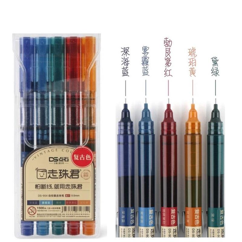 5pcs Vintage Color Gel Ink Pens Set Retro 0.5mm Straight Liquid Type Roller Ball Pen Drawing Liner Office School Supplies A6325
5pcs Vintage Color Gel Ink Pens Set Retro 0.5mm Straight Liquid Type Roller Ball Pen Drawing Liner Office School Supplies A6325
