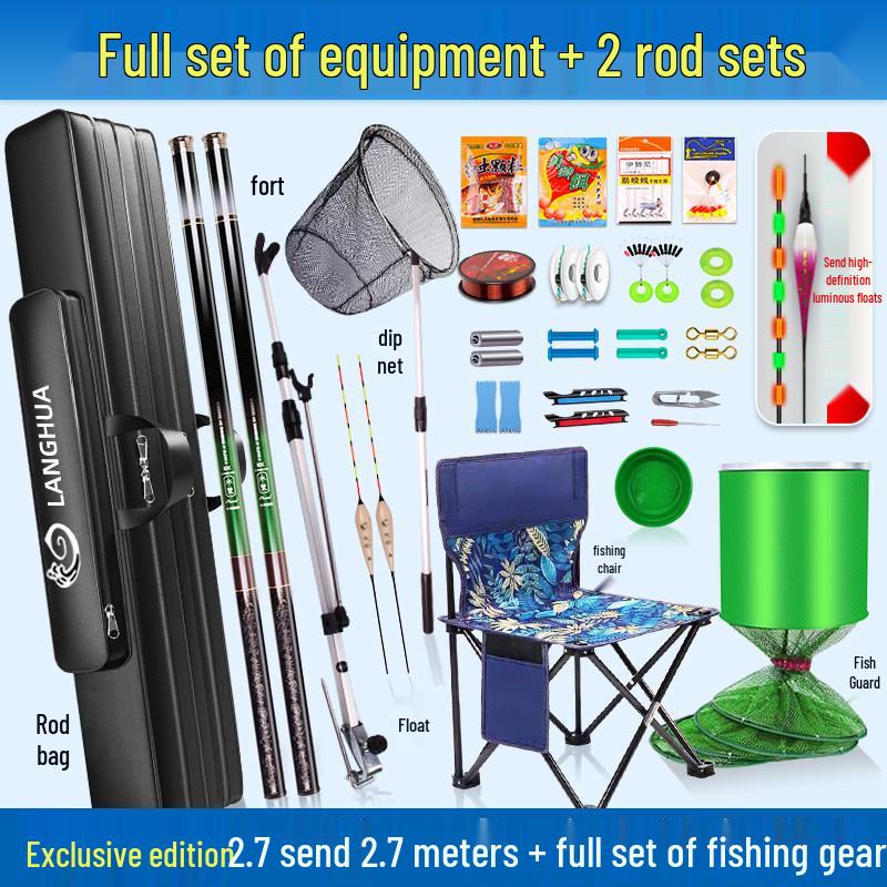 Complete Beginner Fishing Set - Carbon Fiber Rod & Tackle Combination
Complete Beginner Fishing Set - Carbon Fiber Rod & Tackle Combination