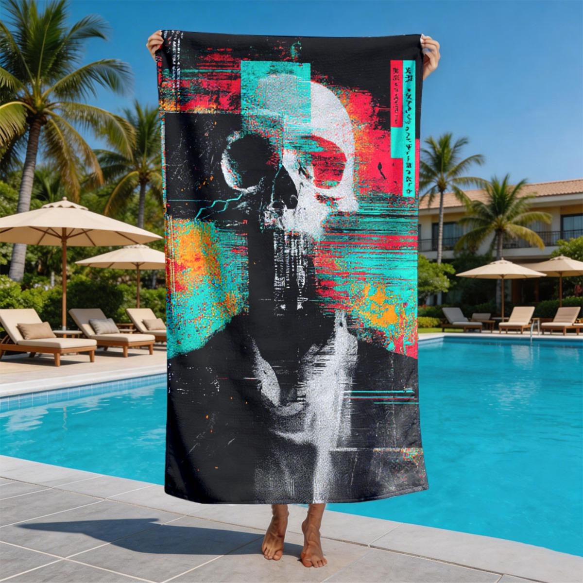 Skeleton figure wearing a suit polyester microfiber beach towel is highly absorbent, suitable for swimming and beach outings W30*H60(CM)
Skeleton figure wearing a suit polyester microfiber beach towel is highly absorbent, suitable for swimming and beach outings W30*H60(CM)