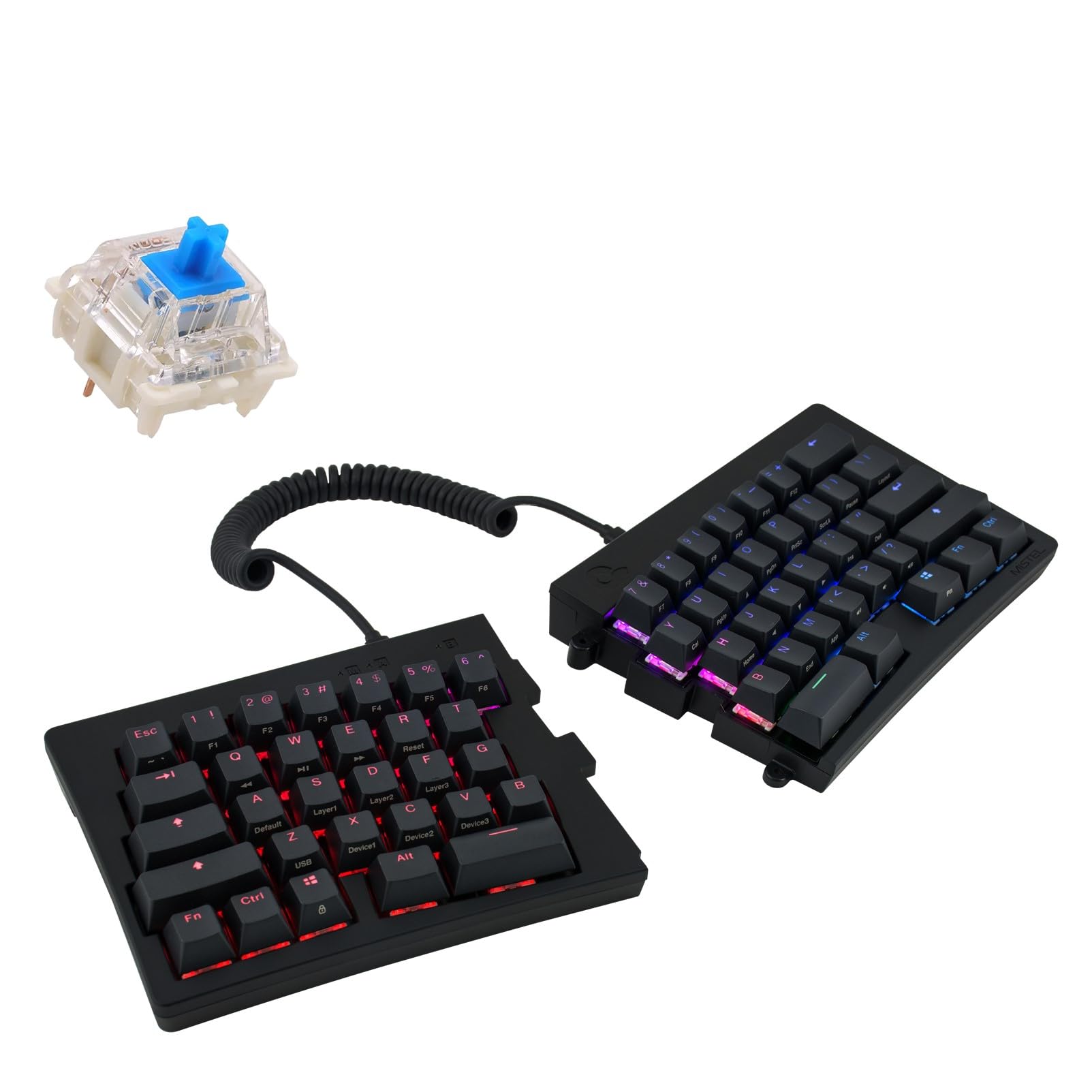 BAROCCO MiSTEL MD600 Alpha (English LayoutBlue Axis) Separate Keyboard Wired USBWireless Bluetooth 5.0 60% Layout 64 Keys Black PBT White Double Shot
BAROCCO MiSTEL MD600 Alpha (English LayoutBlue Axis) Separate Keyboard Wired USBWireless Bluetooth 5.0 60% Layout 64 Keys Black PBT White Double Shot