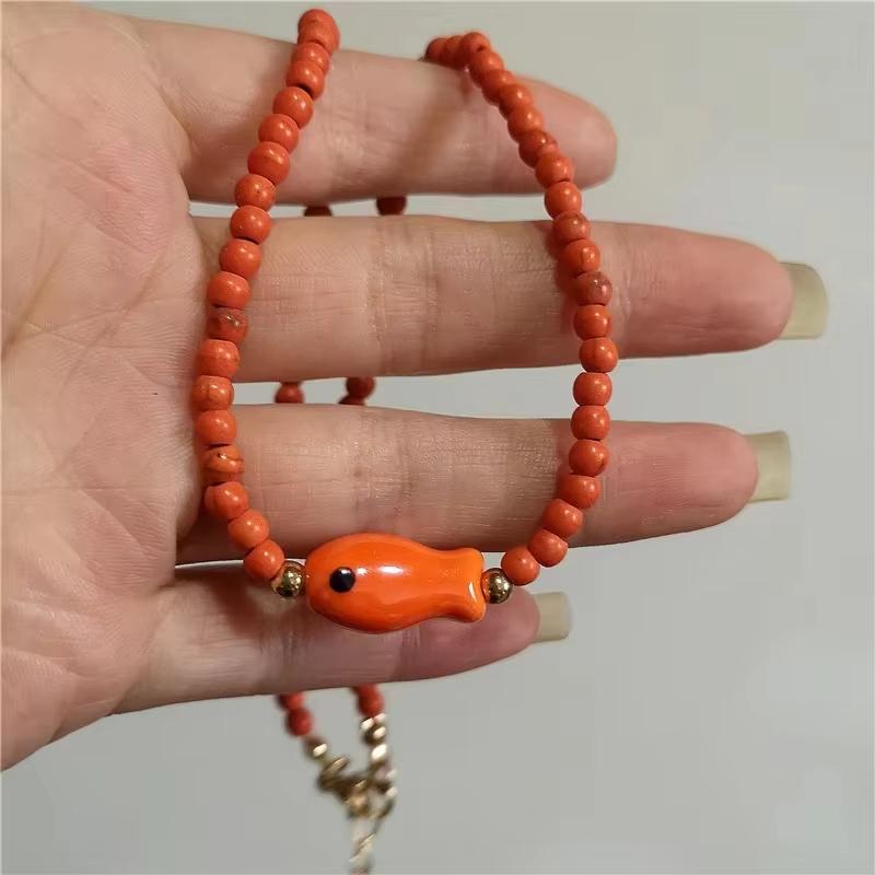Pendant Necklace Small Charming Fish Pendant Turquoise Chain Pendant Handmade Ceramic Fish Necklace For Daily Match Party Beach помаранчевий
Pendant Necklace Small Charming Fish Pendant Turquoise Chain Pendant Handmade Ceramic Fish Necklace For Daily Match Party Beach помаранчевий