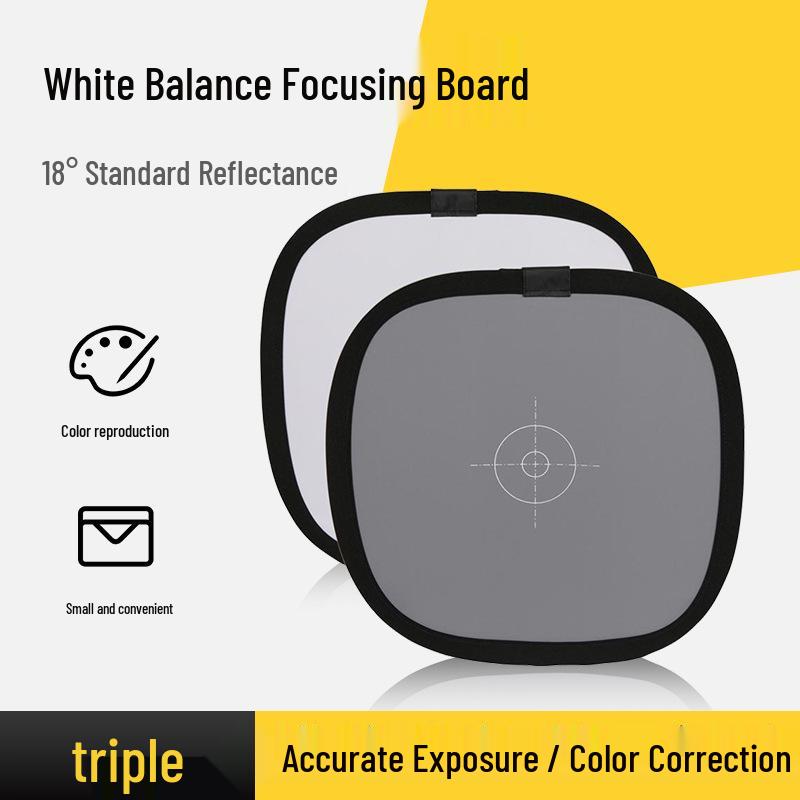 30CM Double-Sided Gray-White Balance Card for Exposure Calibration and Color Test. 30CM
30CM Double-Sided Gray-White Balance Card for Exposure Calibration and Color Test. 30CM