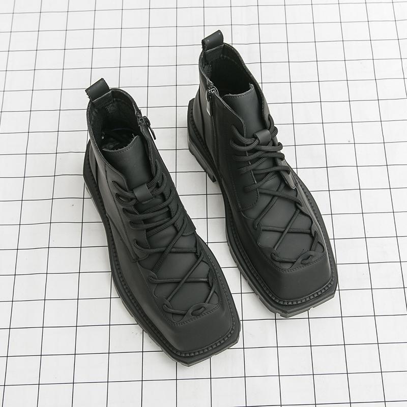 Модные высококачественные ботинки на толстой подошве с круглым носком, противоскользящие, для улицы, для осени, мужские, удобные, на шнуровке, с боковой молнией, высокие, кожаные 44 чёрный
Модные высококачественные ботинки на толстой подошве с круглым носком, противоскользящие, для улицы, для осени, мужские, удобные, на шнуровке, с боковой молнией, высокие, кожаные 44 чёрный