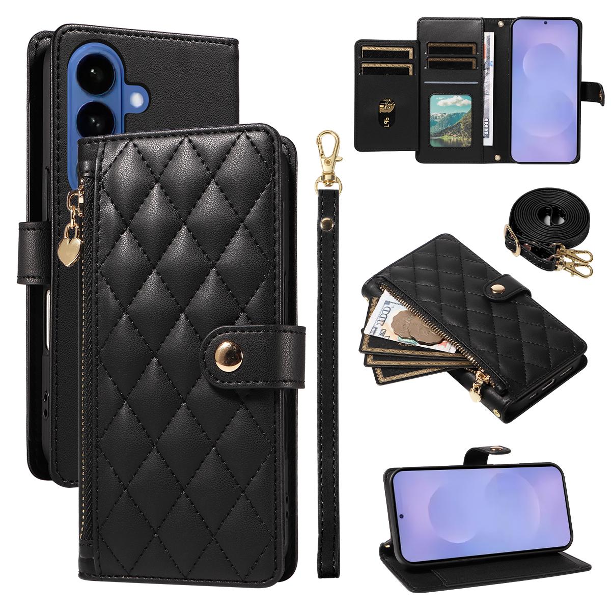 For Samsung Galaxy S26/S26 Pro Wallet Case with Straps, Rhombus Leather Stand Phone Cover
For Samsung Galaxy S26/S26 Pro Wallet Case with Straps, Rhombus Leather Stand Phone Cover