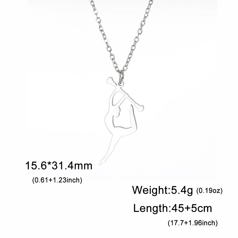 Teamer Gymnastics Design Necklace for Women Girls Fashion Sports Pendant Stainless Steel Jewelry Dancer Gymnast Birthday Gifts 45cm add 5cm
Teamer Gymnastics Design Necklace for Women Girls Fashion Sports Pendant Stainless Steel Jewelry Dancer Gymnast Birthday Gifts 45cm add 5cm