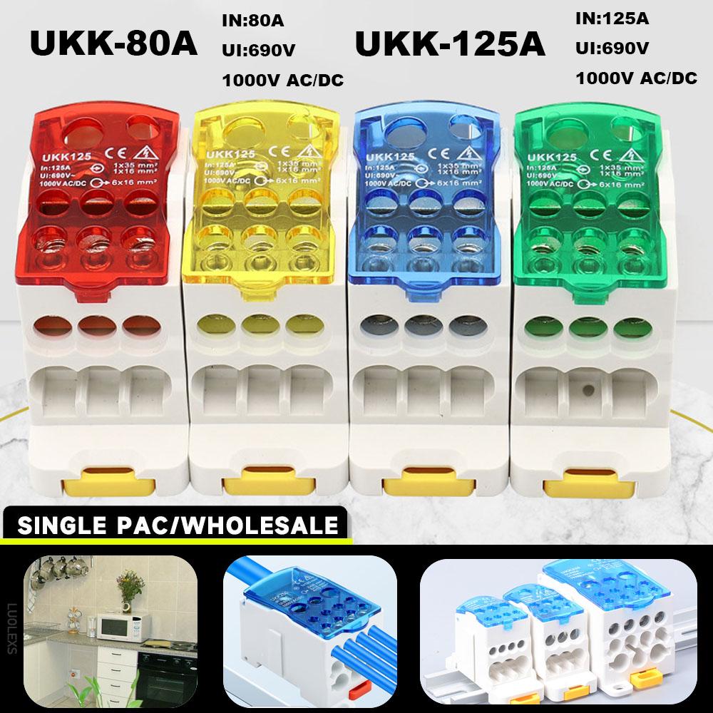 UKK 80/125A Single-Stage Splitter Box Wire Connector High-Current Household Into A Multi-Outlet Terminal Block Rail Splitter Box
UKK 80/125A Single-Stage Splitter Box Wire Connector High-Current Household Into A Multi-Outlet Terminal Block Rail Splitter Box