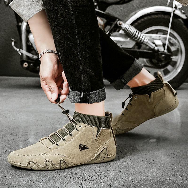 Autumn and winter socks high-top leather boots velvet handmade cotton shoes genuine leather Martin boots men s shoes 47
Autumn and winter socks high-top leather boots velvet handmade cotton shoes genuine leather Martin boots men s shoes 47
