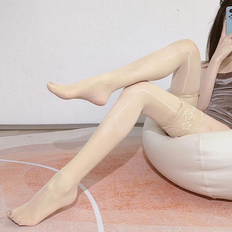 Oily Silicone Stockings 8D Women Sexy Stockings Non-Slip Lace Stay Up Stockings Women S Thigh High Stockings Candy Color Meidas 1Pair
Oily Silicone Stockings 8D Women Sexy Stockings Non-Slip Lace Stay Up Stockings Women S Thigh High Stockings Candy Color Meidas 1Pair