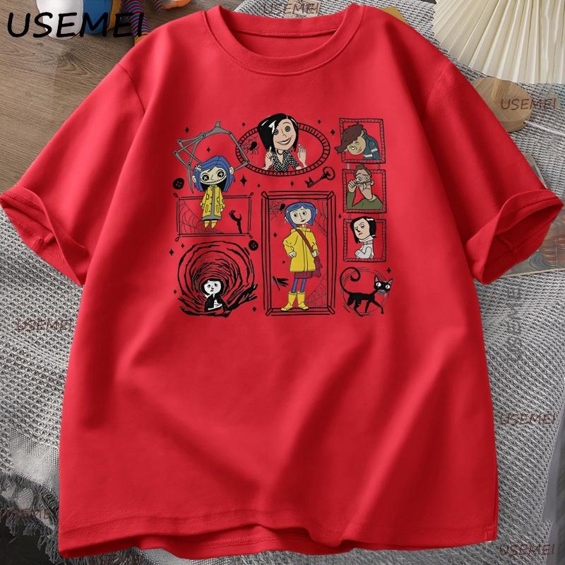 Vintage Coraline Halloween TShirt Y2k Spooky Tshirt Horror Graphic T Shirts Cotton Short Sleeve Unisexs Clothing Male Tops Tee S
Vintage Coraline Halloween TShirt Y2k Spooky Tshirt Horror Graphic T Shirts Cotton Short Sleeve Unisexs Clothing Male Tops Tee S