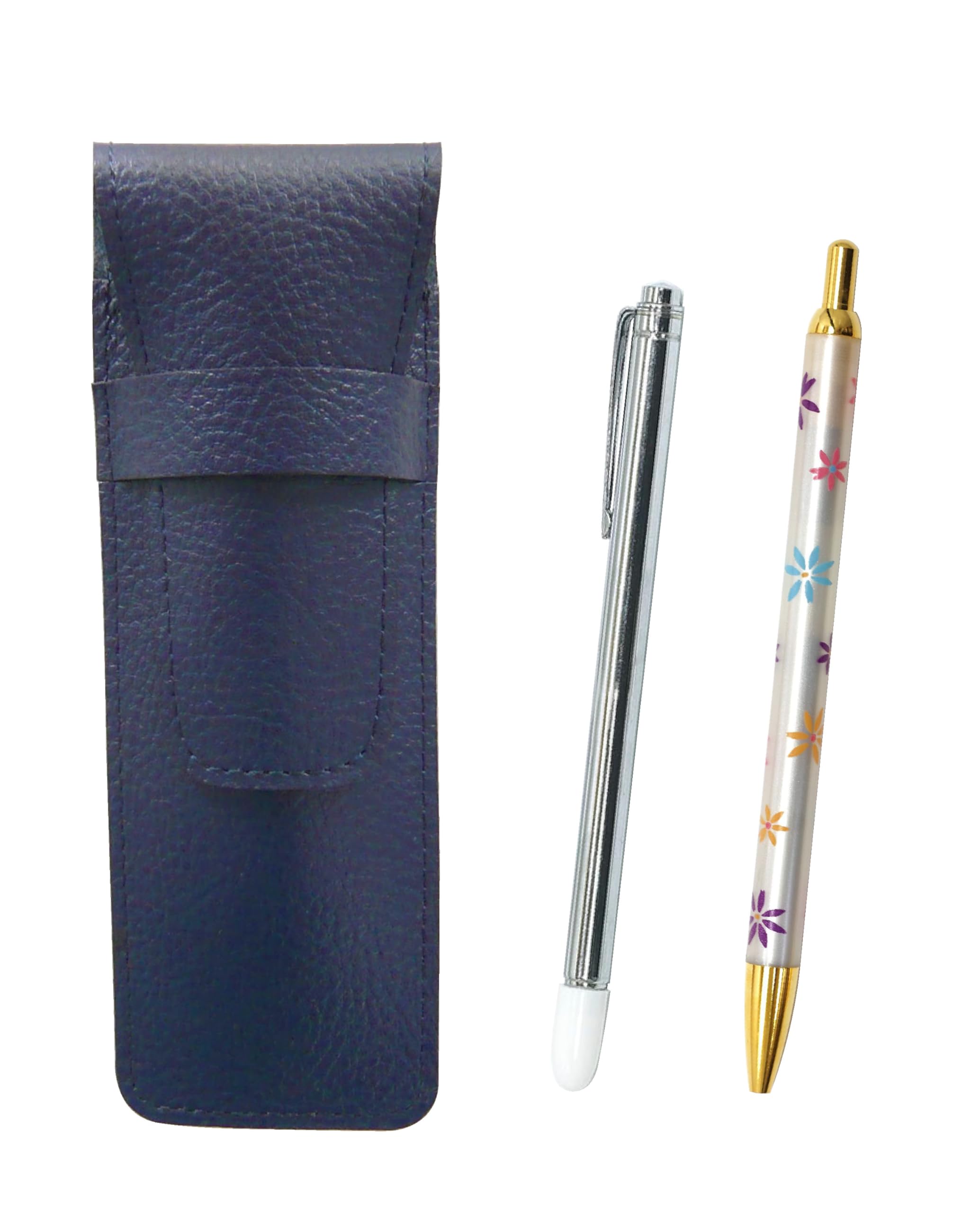 Grained leather pencil case blue metal indicator stick and floral ballpoint pen set SASL-701S-HS380B білий
Grained leather pencil case blue metal indicator stick and floral ballpoint pen set SASL-701S-HS380B білий