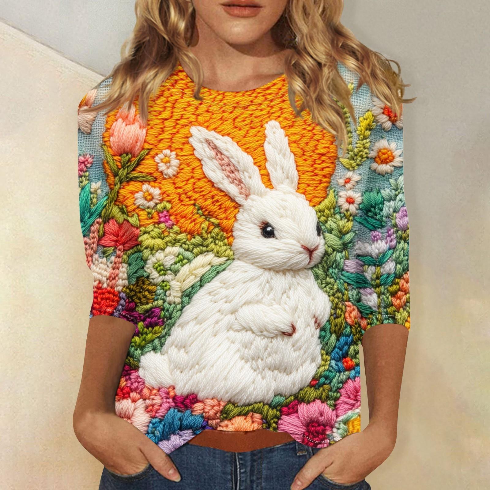 Футболка женская с рукавом 3/4, повседневный топ с пасхальным принтом, футболка с круглым вырезом XL шафрановый
Футболка женская с рукавом 3/4, повседневный топ с пасхальным принтом, футболка с круглым вырезом XL шафрановый